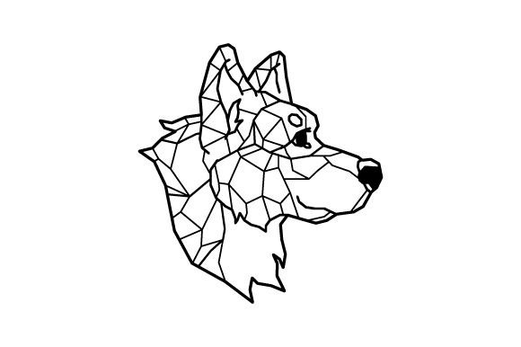Download Polygon Dog Head Line Art - Line art Collection