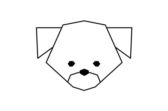 Download Polygon Dog Head Line Art - Line art Collection