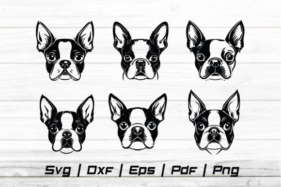 Download Boston Terrier Dog Head Svg Pet Cut File - Dog head Collection