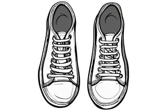 Download Line Art of a Pair of Shoes Vector - Line art Collection