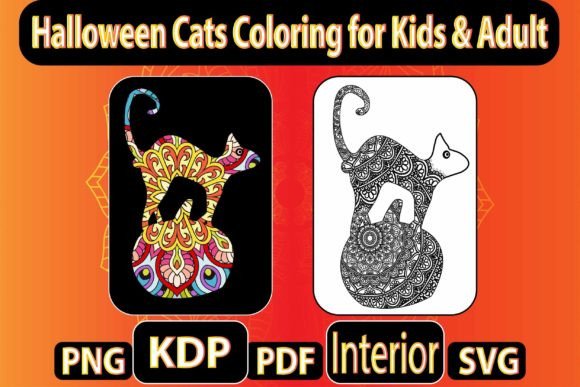 Download Halloween Cats Coloring for Kids &amp; Adult - Kids Collection