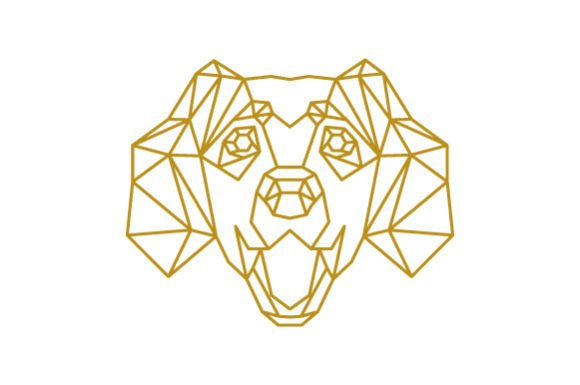 Download Polygon Dog Head Line Art - Line art Collection