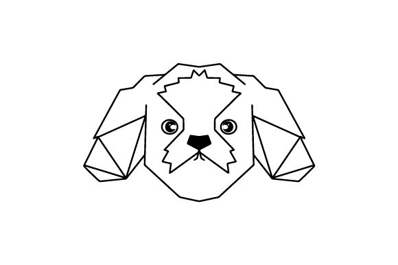 Download Polygon Dog Head Line Art - Line art Collection