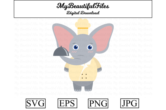 Download Elephant Chef Clipart Illustration - Chef clipart Collection