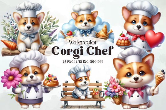 Download Adorable Corgi Chef Clipart - Chef clipart Collection
