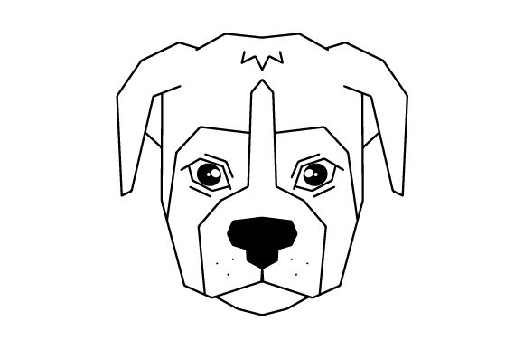 Download Polygon Dog Head Line Art - Line art Collection