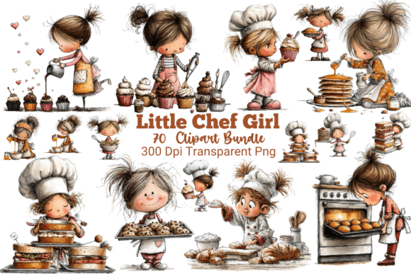Download 65+ Little Girl Chef Clipart Bundle - Chef clipart Collection