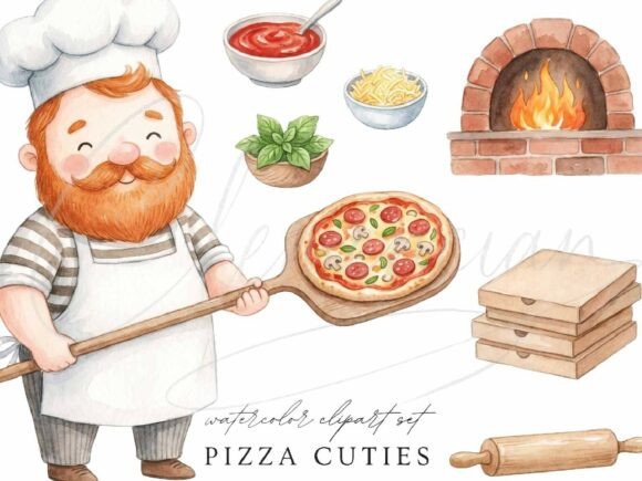 Download Pizza Chef Clipart PNG Cute Pizzeria - Chef clipart Collection