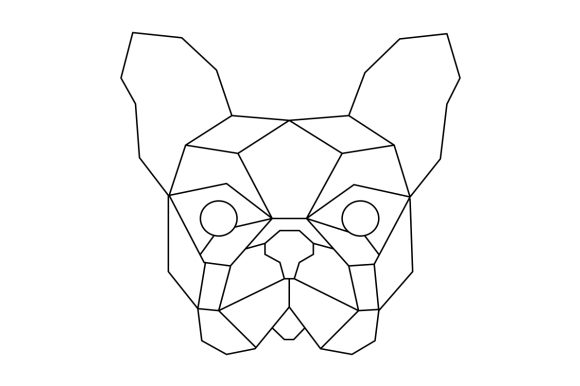 Download Polygon Dog Head Line Art - Line art Collection